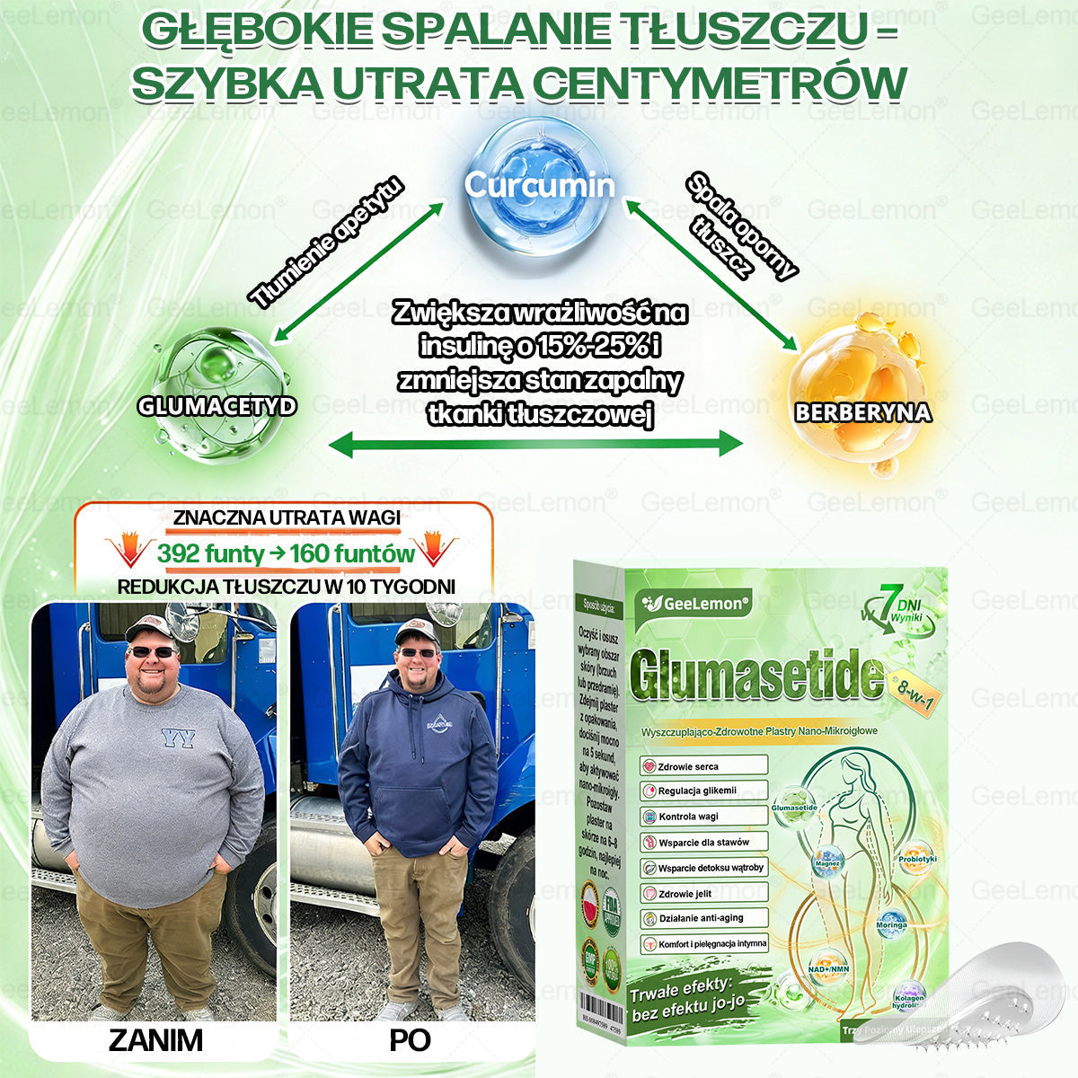 🔥🔥 𝐆𝐞𝑒𝐿𝑒𝐦𝐨𝐧® 𝐆𝐥𝐮𝐦ase𝐭𝐢𝐝𝐞 𝟖 𝐰 𝟏 Smukły i Zdrowy Nano Plaster z Mikronakłuciami 🇵🇱(Tylko raz dziennie, widoczne zmiany już w 7 dni)✅ Na otyłość, 🅛🅞🅞🅢🅔 🅢🅚🅘🅝 wiotką skórę, cukrzycę, bezdech senny, problemy ze stawami i wiele więcej 5