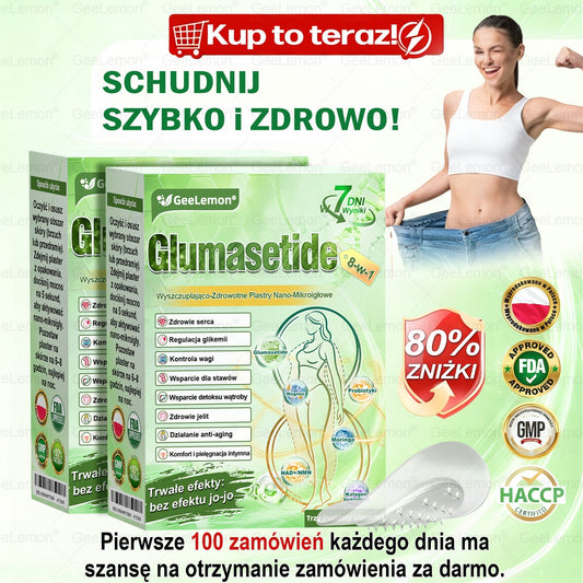 🍃 𝐆𝐞𝑒𝐿𝑒𝐦𝐨𝐧® 𝐆𝐥𝐮𝐦ase𝐭𝐢𝐝𝐞 𝟖 𝐰 𝟏 Smukły i Zdrowy Nano Plaster z Mikronakłuciami 🇵🇱(Tylko raz dziennie, widoczne zmiany już w 7 dni)✅ Na otyłość, 🅛🅞🅞🅢🅔 🅢🅚🅘🅝 wiotką skórę, cukrzycę, bezdech senny, problemy ze stawami i wiele więcej