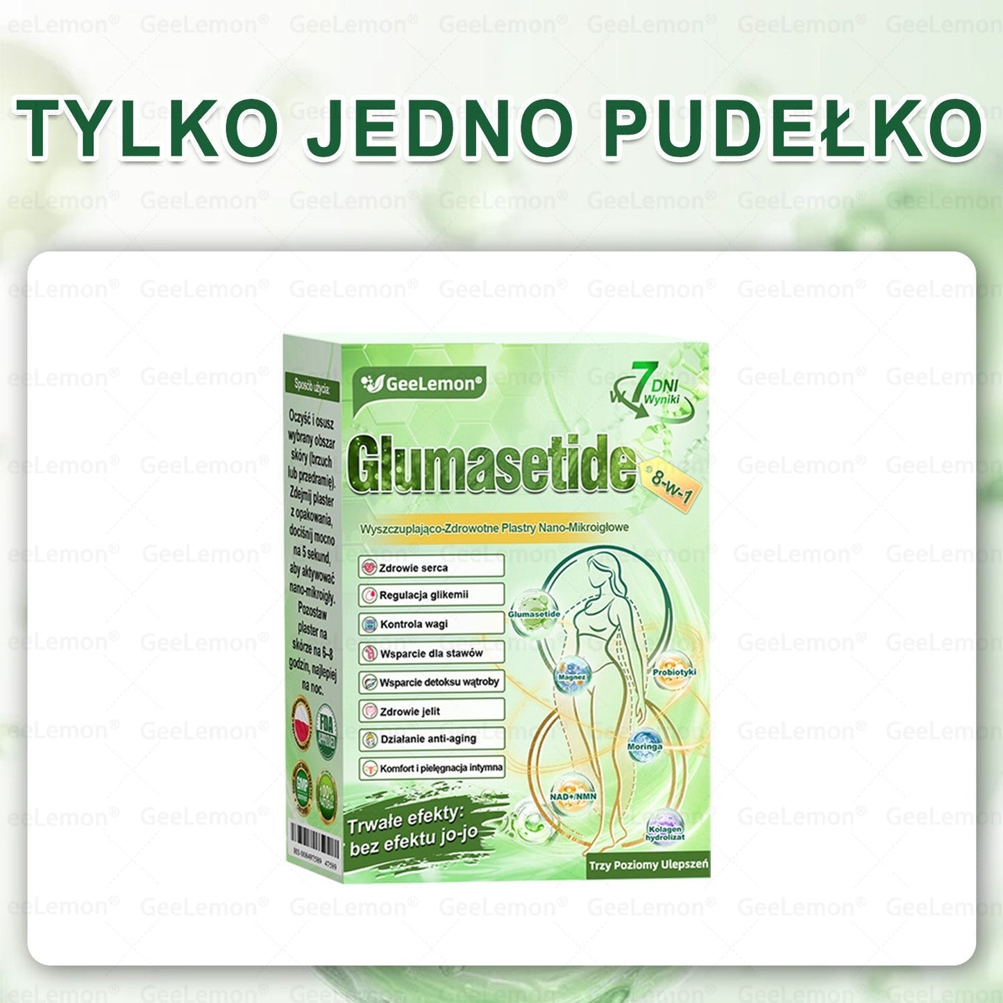 🔥🔥 𝐆𝐞𝑒𝐿𝑒𝐦𝐨𝐧® 𝐆𝐥𝐮𝐦ase𝐭𝐢𝐝𝐞 𝟖 𝐰 𝟏 Smukły i Zdrowy Nano Plaster z Mikronakłuciami 🇵🇱(Tylko raz dziennie, widoczne zmiany już w 7 dni)✅ Na otyłość, 🅛🅞🅞🅢🅔 🅢🅚🅘🅝 wiotką skórę, cukrzycę, bezdech senny, problemy ze stawami i wiele więcej 5